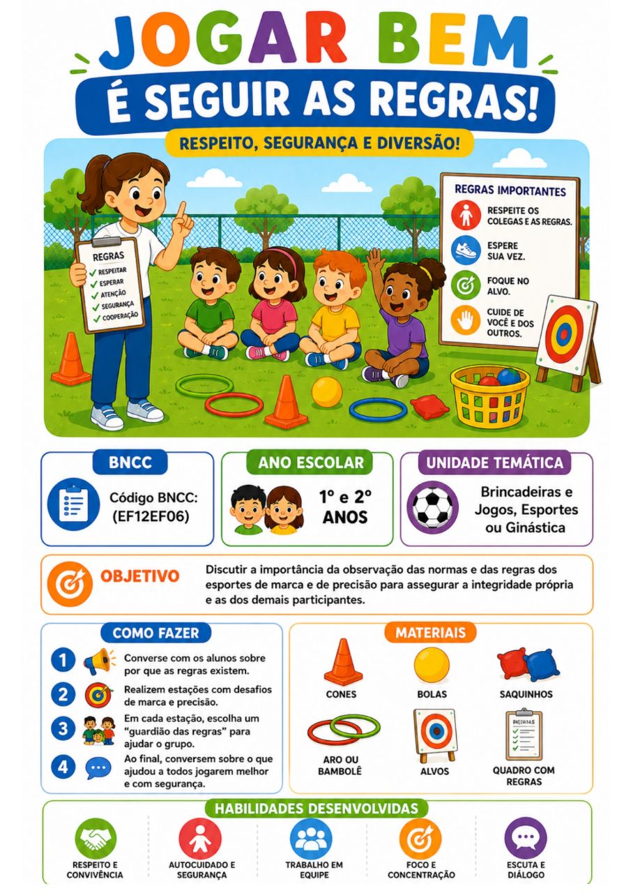 Jogar bem é seguir as regras — 1º e 2º ano