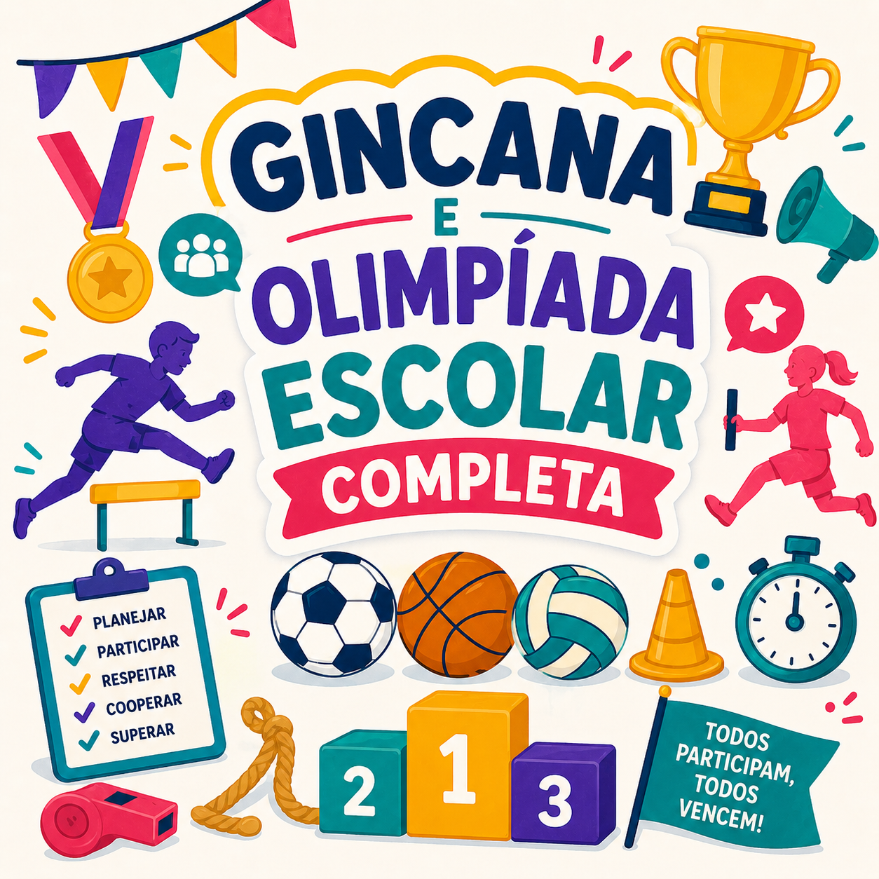 Gincana e olimpíada escolar completa